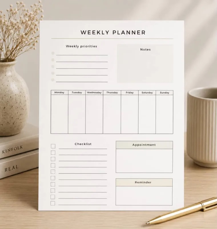 Weekly planner
